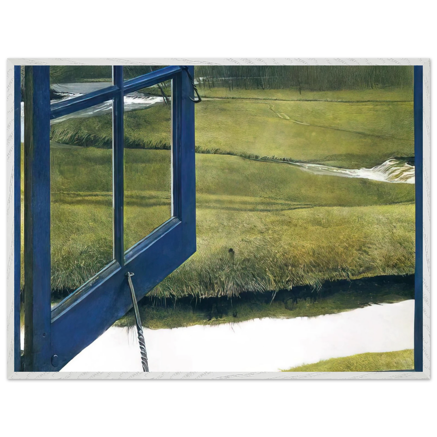 Andrew Wyeth - LOVE IN THE AFTERNOON Wall Art - 60x80 cm / 24x32 inches - Premium Wooden Framed Poster With Fine Art Paper - Wood frame