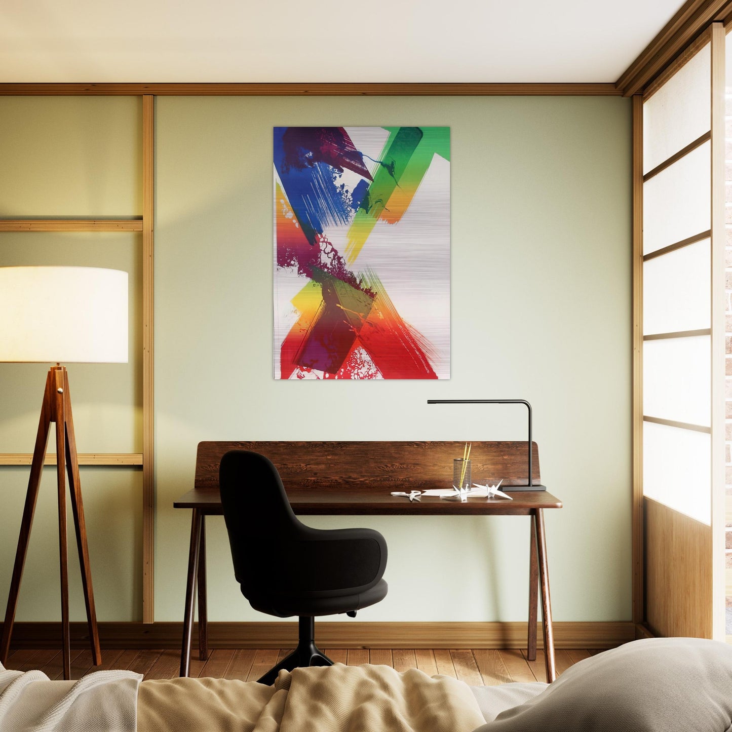 Untitled - 1983 - Paul Jenkins Brushed Aluminum Print - 70x100 cm / 28x40 inches | Paul Jenkins Aluminum Print | Paul Jenkins Prints