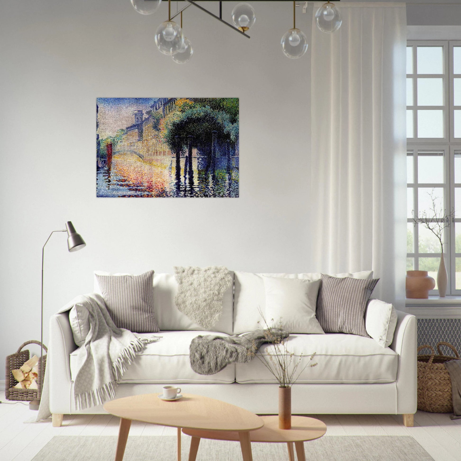 Rio San Trovaso, Venice - Henri-Edmond Cross Brushed Aluminum Print - 70x100 cm / 28x40 inches | Henri-Edmond Cross Aluminum Print | Henri-Edmond Cross Prints
