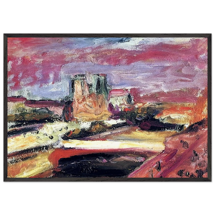 NOTRE DAME 1904 - Henri Matisse 70x100 cm / 28x40 inches Framed Art Print – Black Wooden Frame