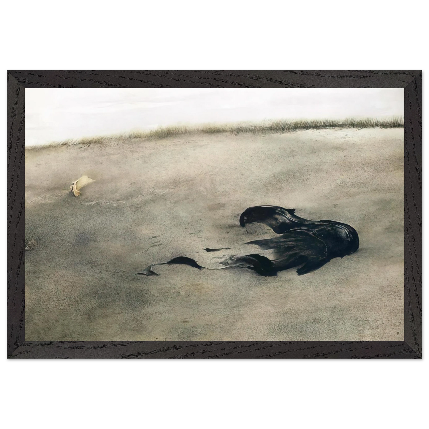 Andrew Wyeth - NOT DETECTED 37 Wall Art - 60x80 cm / 24x32 inches - Premium Wooden Framed Poster With Fine Art Paper - Black frame