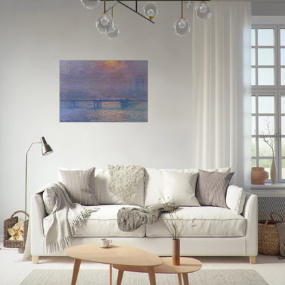 Charing Cross Bridge, The Thames - claude monet Brushed Aluminum Print - 70x100 cm / 28x40 inches | claude monet Aluminum Print | claude monet Prints