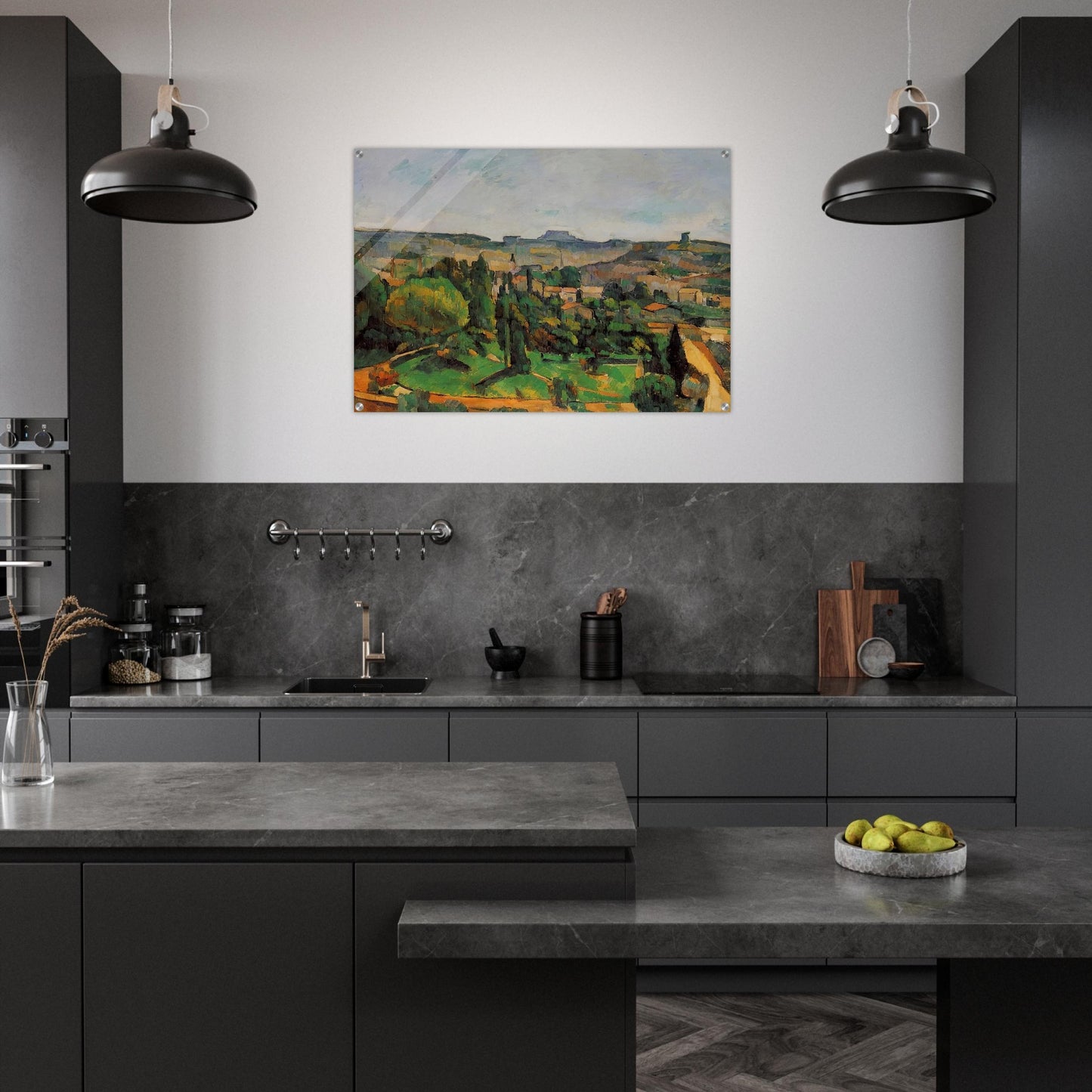 Ile de France Landscape - Paul Cézanne Acrylic Print - 70x100 cm / 28x40″ inches