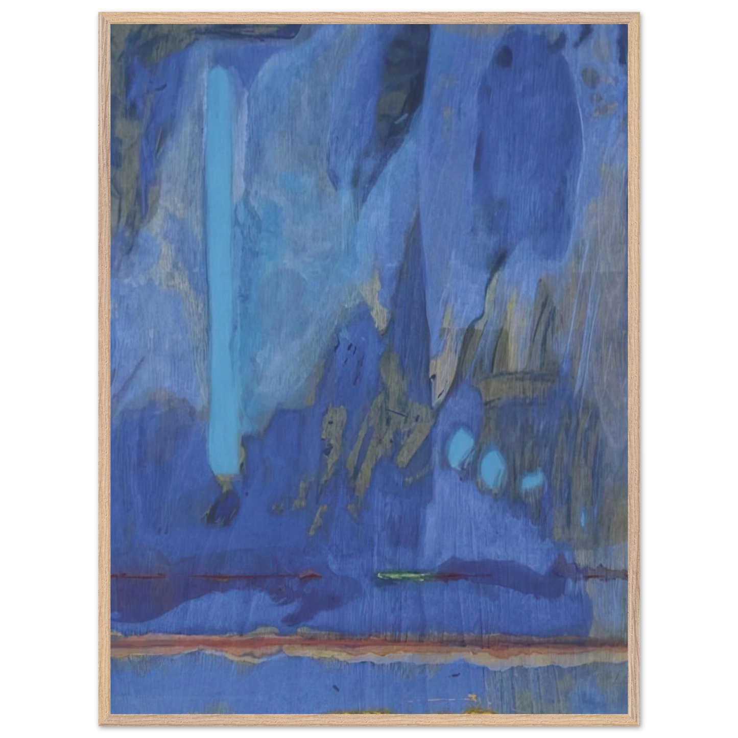 Helen Frankenthaler - Tales of Genji III - 1998 Wall art - A1 (59.4 x 84.1  cm) - Premium Wooden Framed Poster With Fine Art Paper - White frame