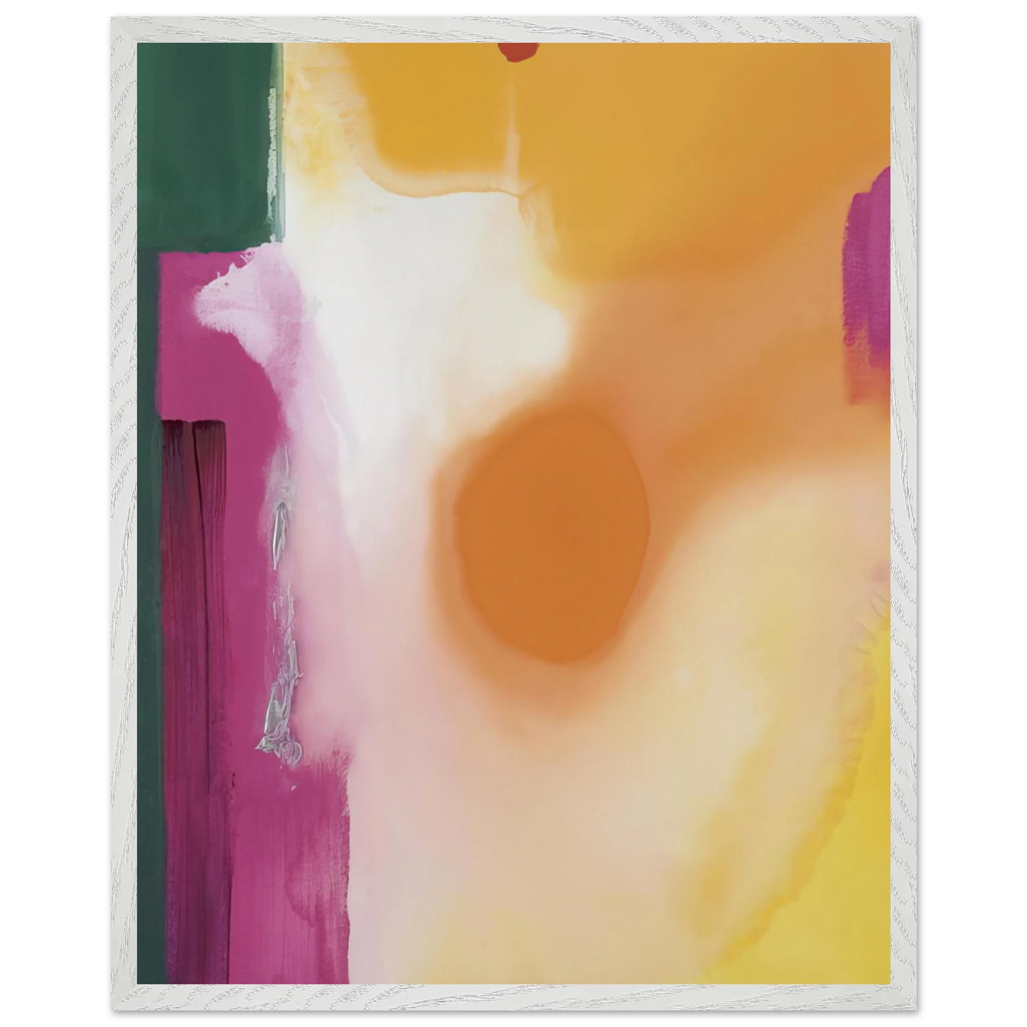 Helen Frankenthaler - Bullseye - 1989 Wall art - 60x80 cm / 24x32 inches - Premium Wooden Framed Poster With Fine Art Paper - White frame