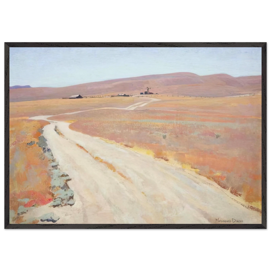 ABANDONED RANCH 1935 - Maynard Dixon Framed Art Print – Black Wooden Frame - Default Title - -Framed Art Print