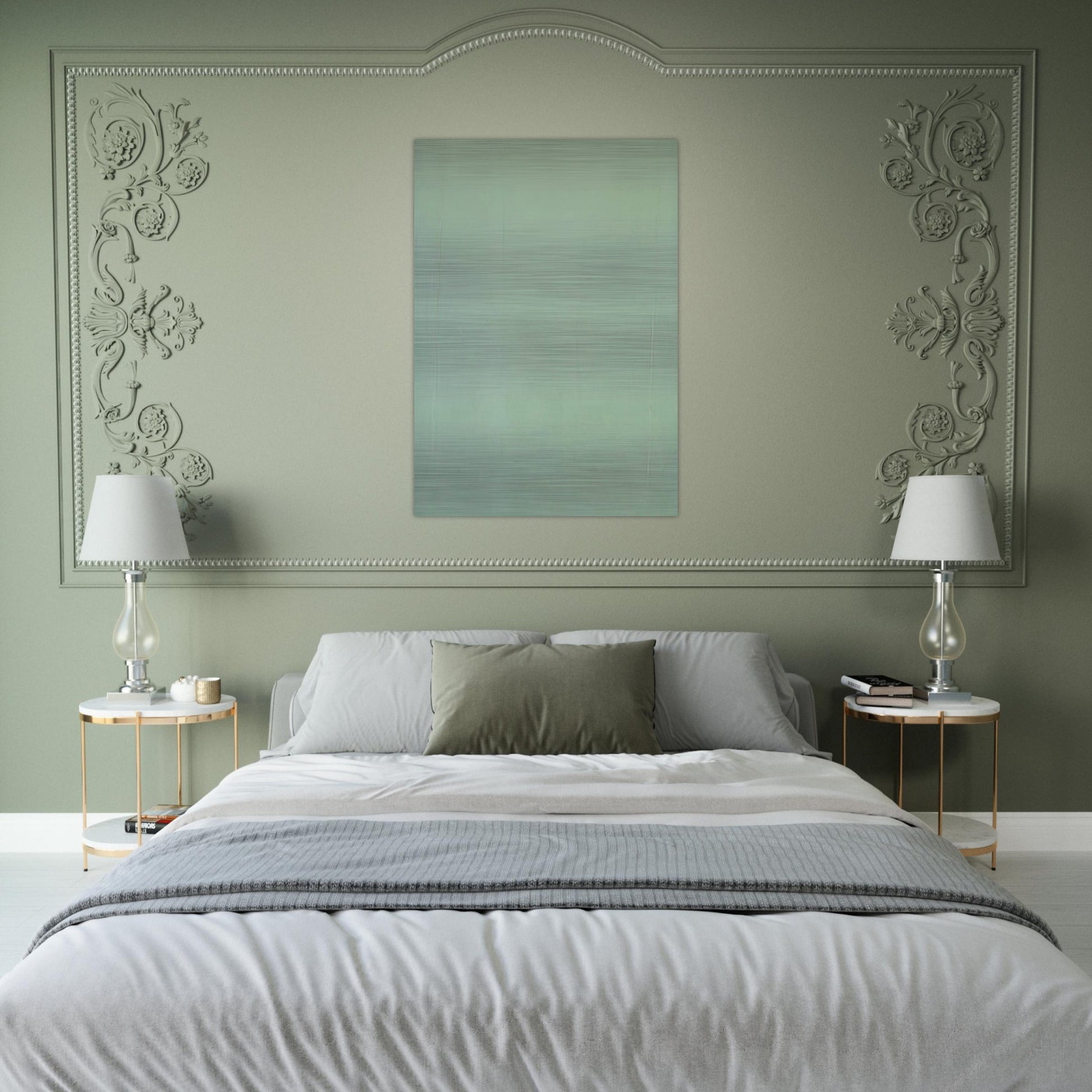 Transparent Green Sun-Box - 1970 - Theodoros Stamos Brushed Aluminum Print - 70x100 cm / 28x40 inches | Theodoros Stamos Aluminum Print | Theodoros Stamos Prints