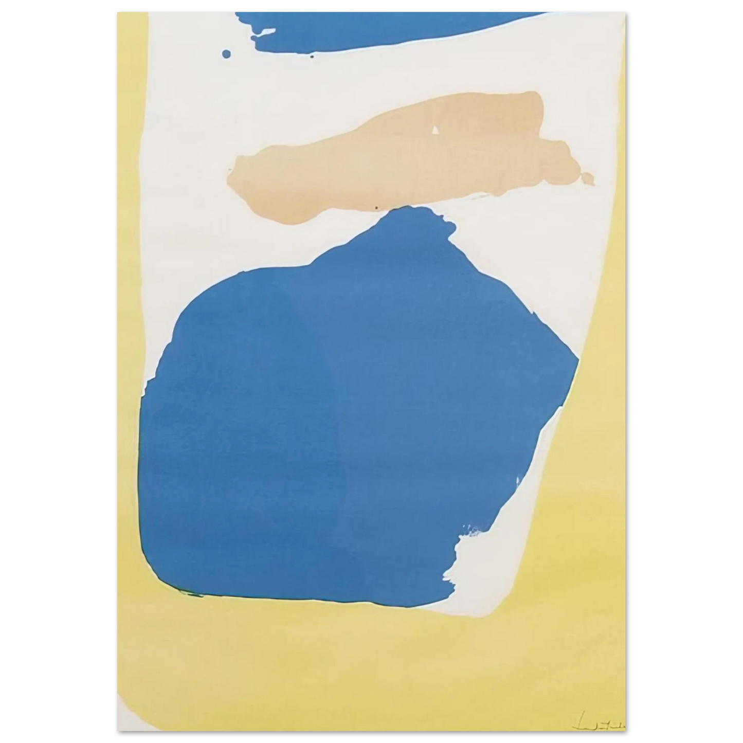 Helen Frankenthaler - Frankenthaler Preview - 1965 Wall art - 27x35 cm / 11x14 Inches - Premium Wooden Framed Poster With Fine Art Paper - White frame