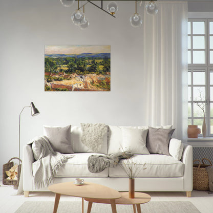 View on village of Giverny - claude monet Brushed Aluminum Print - 70x100 cm / 28x40 inches | claude monet Aluminum Print | claude monet Prints