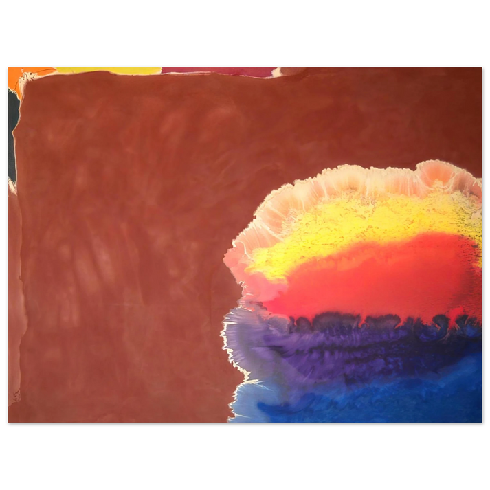 Ronnie Landfield - Brown Wall - 1970  75x100 cm / 30x40inches Fine Art Poster
