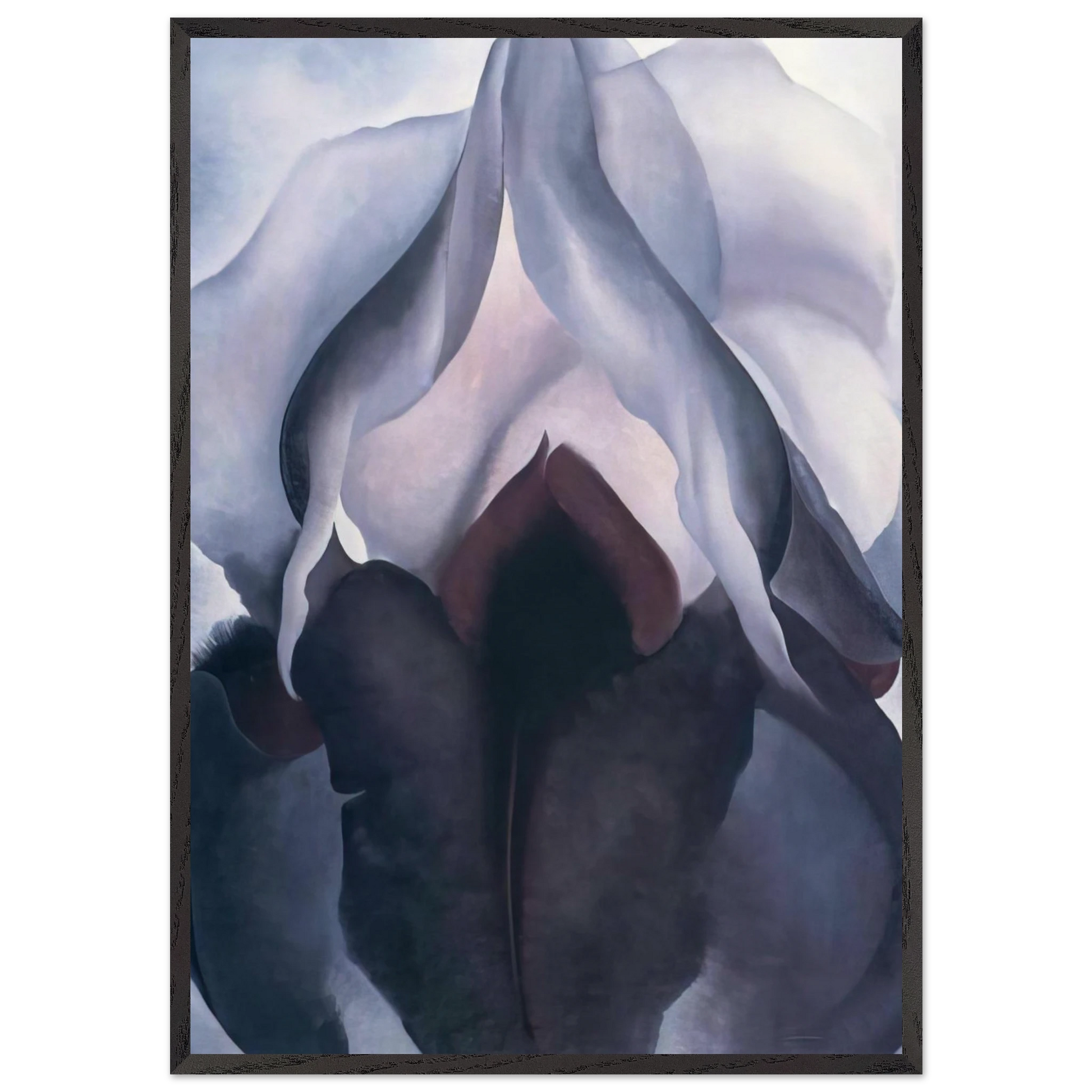 Black Iris III - Georgia OKeeffe Framed Art Print – Black Wooden Frame - Default Title - -Framed Art Print