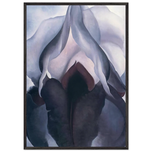 Black Iris III - Georgia OKeeffe Framed Art Print – Black Wooden Frame - Default Title - -Framed Art Print