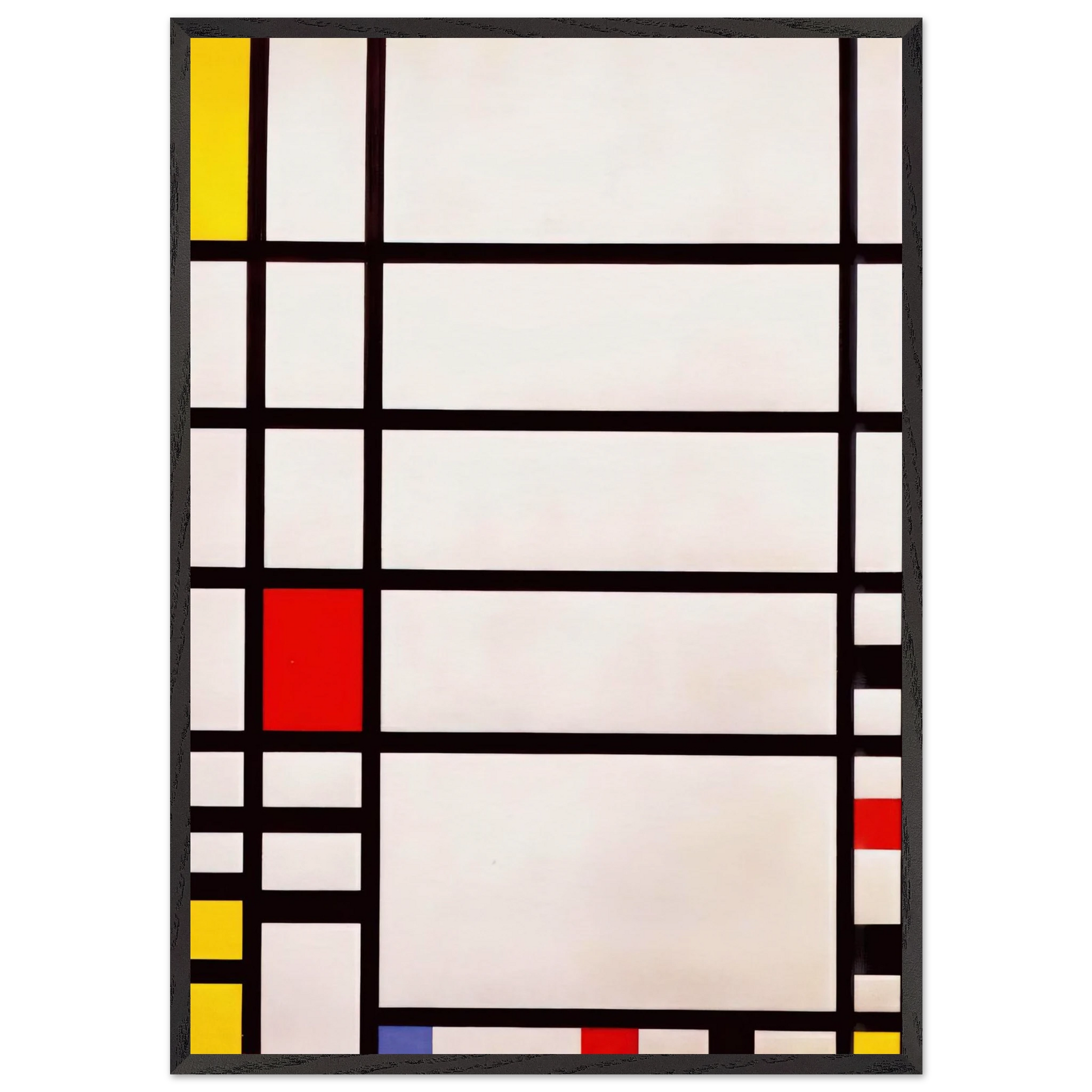 Trafalgar Square - Piet Mondrian 70x100 cm / 28x40 inches Framed Art Print – Black Wooden Frame