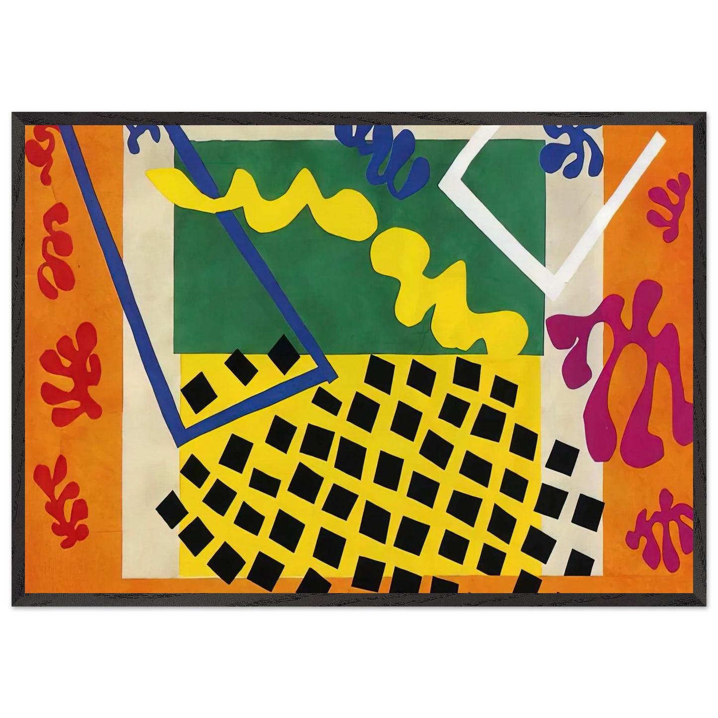 CUT OUTS 3 - Henri Matisse Framed Art Print – Black Wooden Frame - Default Title - -Framed Art Print