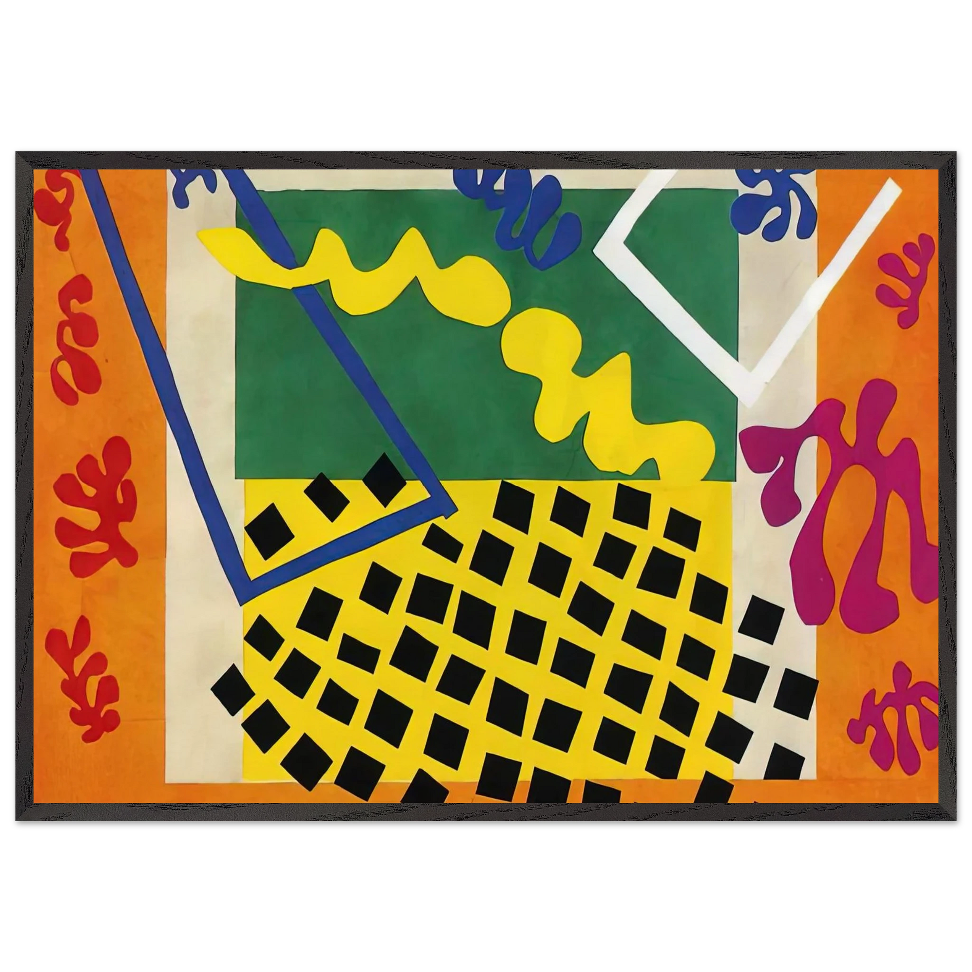 CUT OUTS 3 - Henri Matisse Framed Art Print – Black Wooden Frame - Default Title - -Framed Art Print