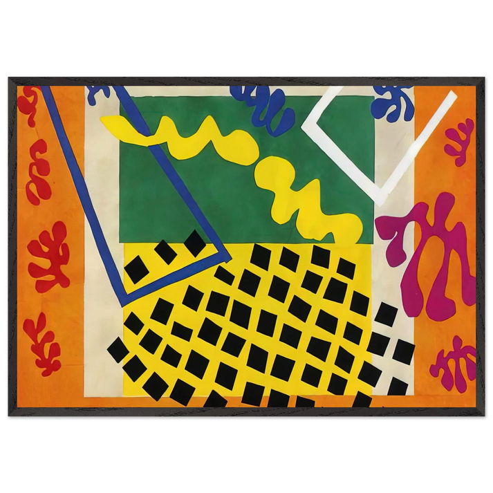 CUT OUTS 3 - Henri Matisse 70x100 cm / 28x40 inches Framed Art Print – Black Wooden Frame