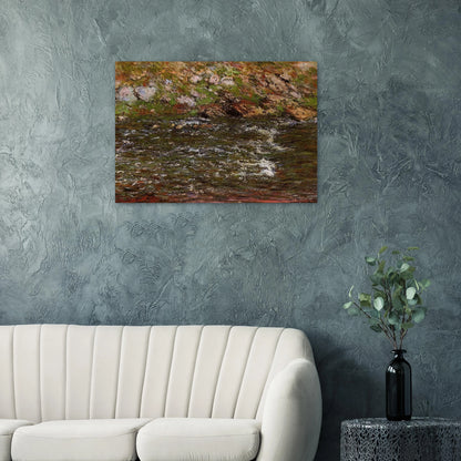 Torrent of the Petite Creuse at Fresselines - claude monet Brushed Aluminum Print - 70x100 cm / 28x40 inches | claude monet Aluminum Print | claude monet Prints