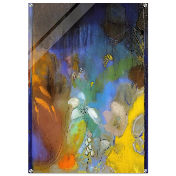 WOMAN IN PROFILE WITH FLOWERS - Odilon Redon Acrylic Print - 70x100 cm / 28x40″ inches