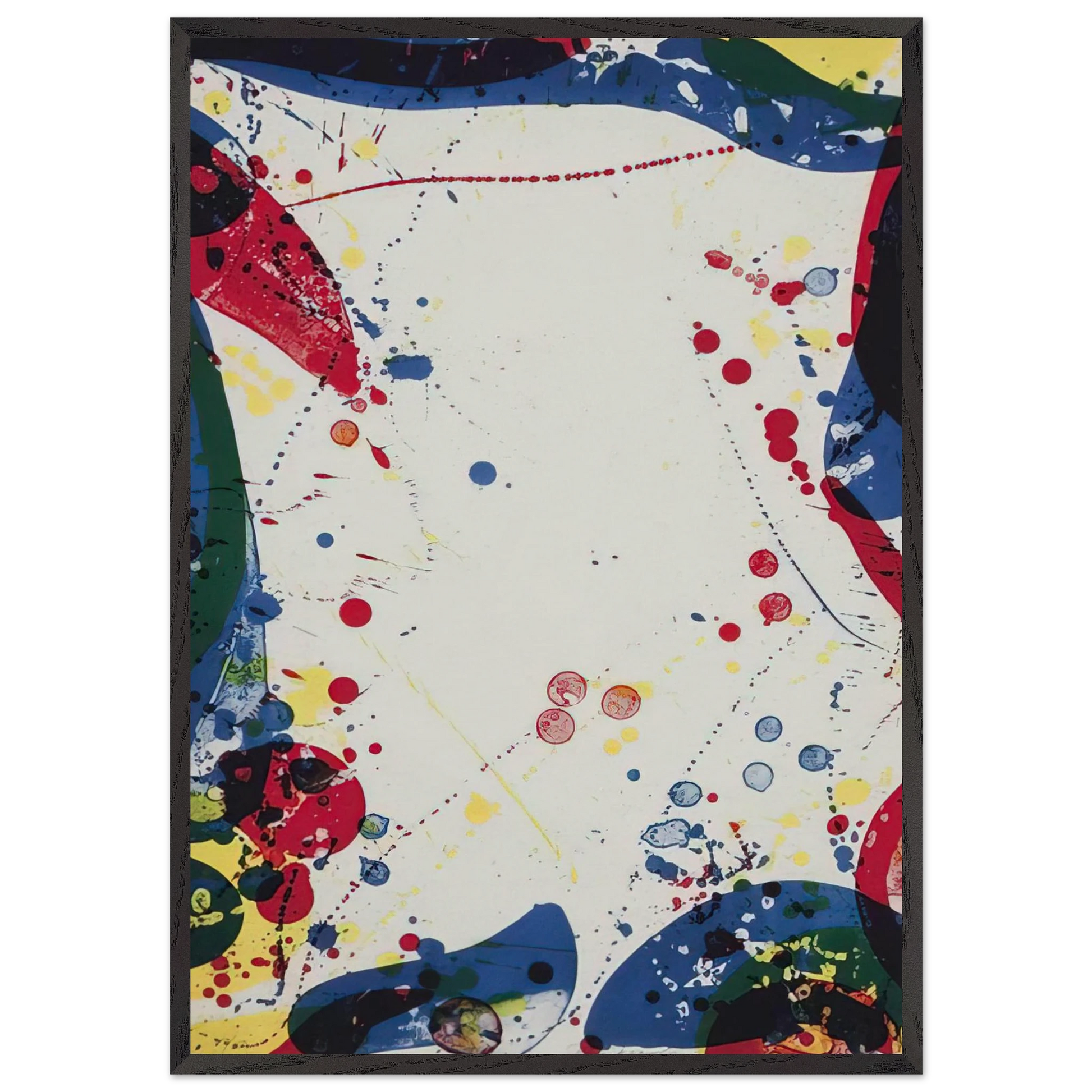 Sulfur Water - Sam Francis Framed Art Print – Black Wooden Frame - Default Title - -Framed Art Print