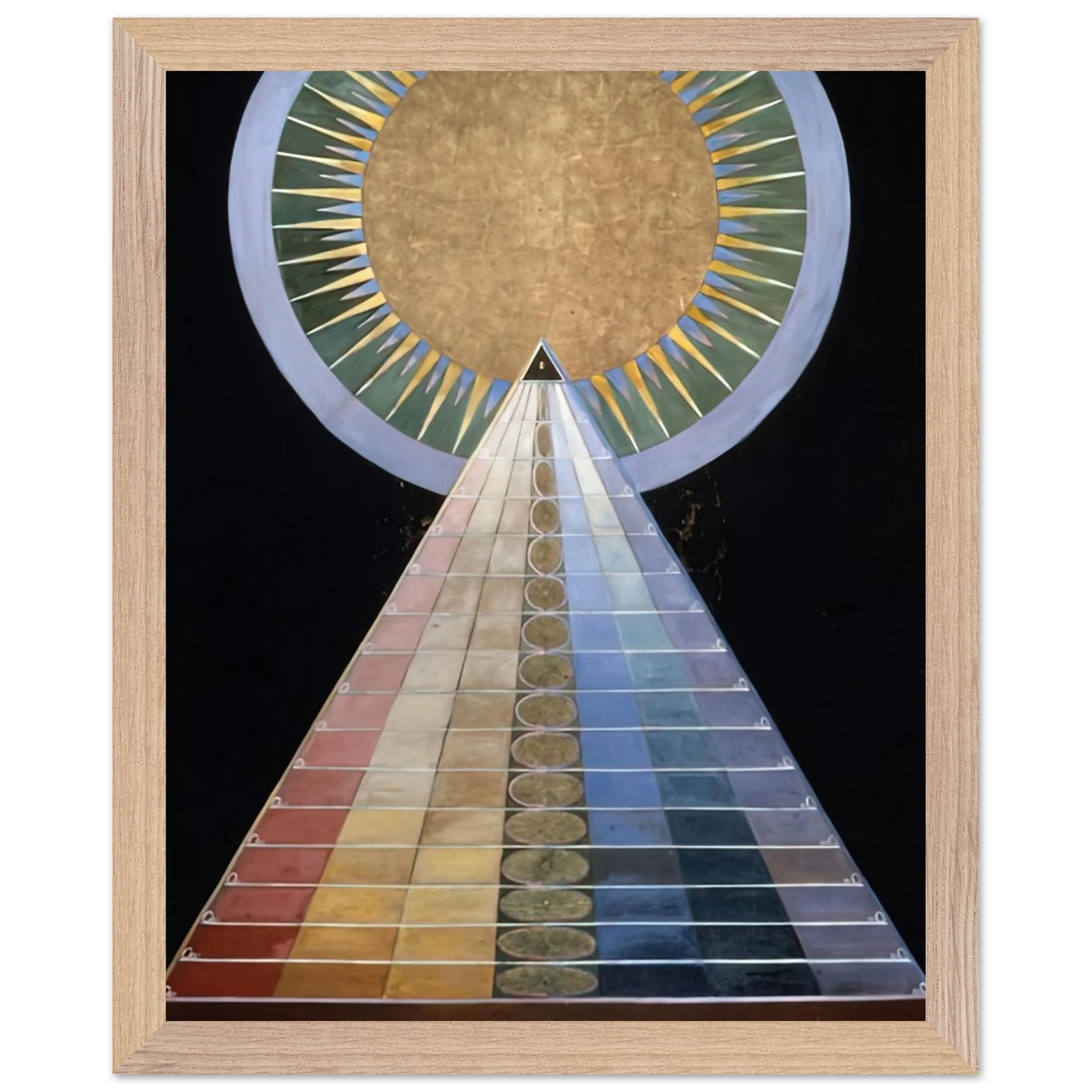 Hilma af Klint - ALTAR PAINTING 1915 Wall art - A2 (42 x 59.4  cm) - Premium Wooden Framed Poster With Fine Art Paper - Wood frame