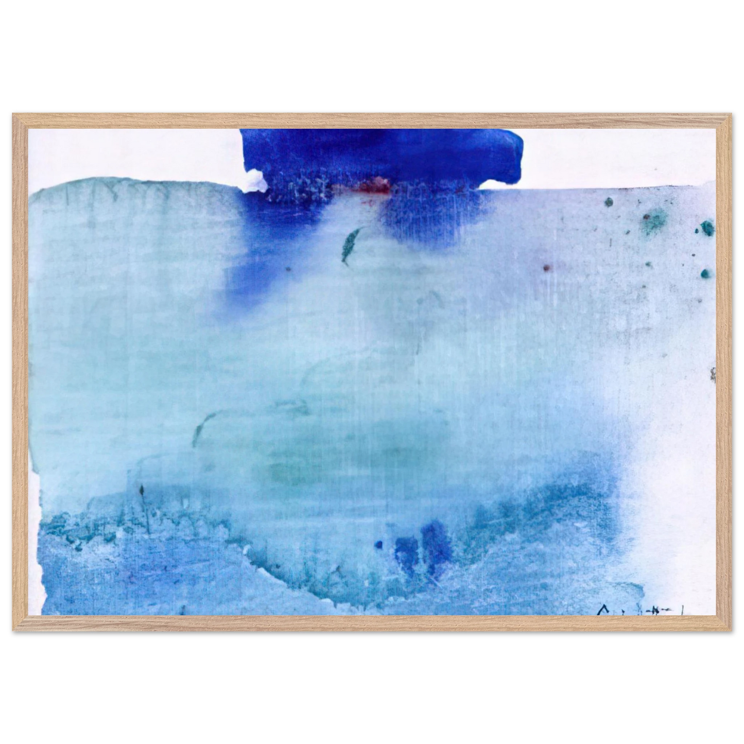 Helen Frankenthaler - Untitled - 1982 Wall art - 20x25 cm / 8x10 inches - Premium Wooden Framed Poster With Fine Art Paper - Wood frame
