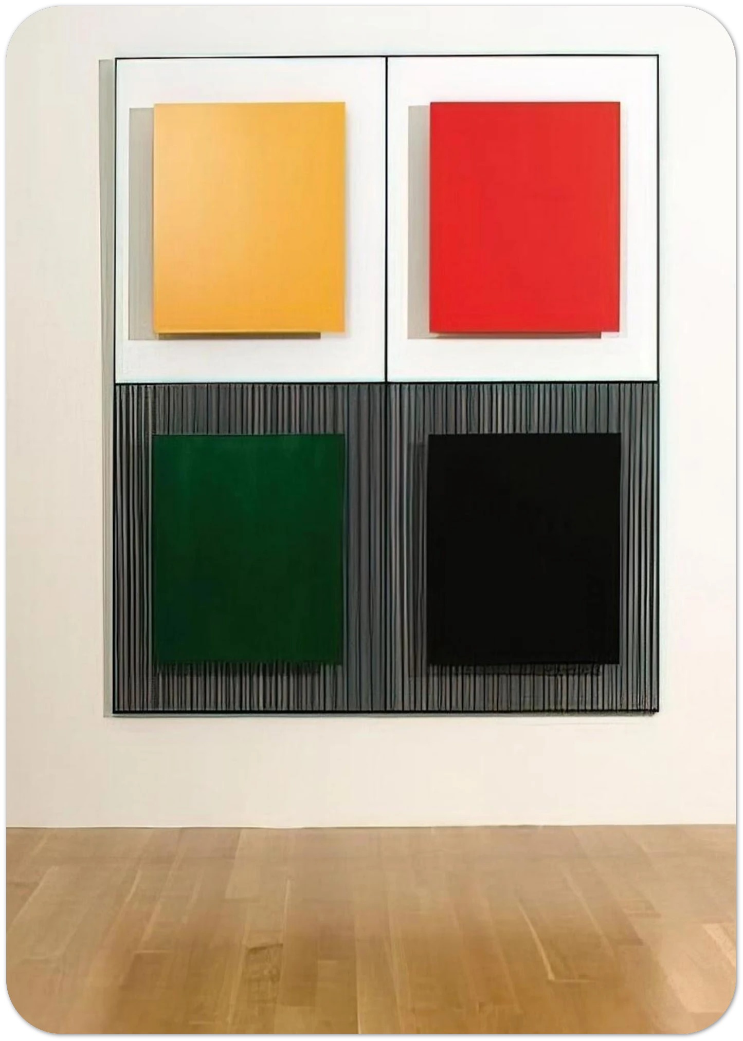 MARICHE 2 1997 By Jesus Rafael Soto Pack of 10 Post Cards | Jesus Rafael Soto Post Cards | A6 (10.5 x 14.8 cm) - 4.1 x 5.8 inches