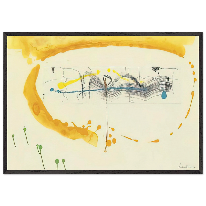 Making Music - 2000 - Helen Frankenthaler 70x100 cm / 28x40 inches Framed Art Print – Black Wooden Frame