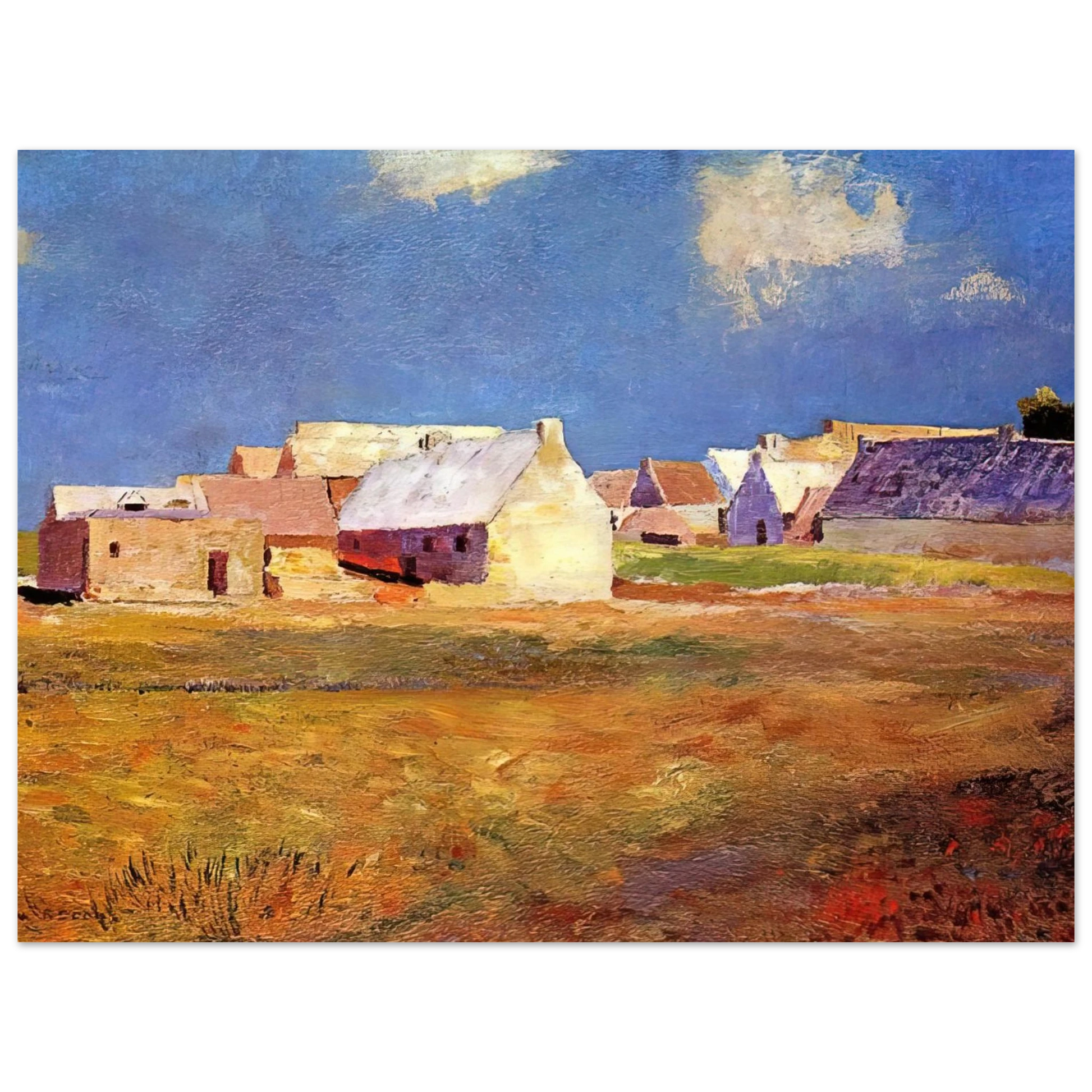 Odilon Redon - BRETON VILLAGE Fine Art Poster - Default Title