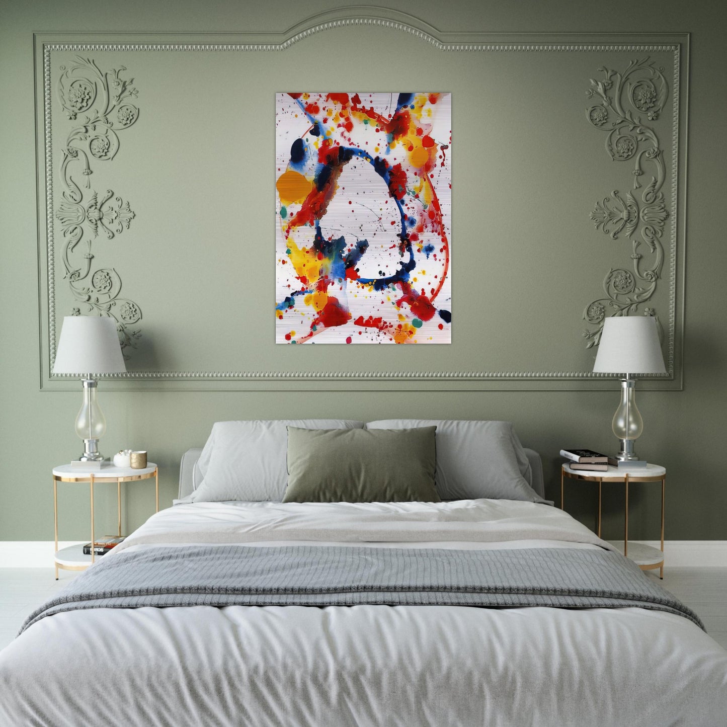 Untitled  Holy Hole  - Sam Francis Brushed Aluminum Print - 70x100 cm / 28x40 inches | Sam Francis Aluminum Print | Sam Francis Prints