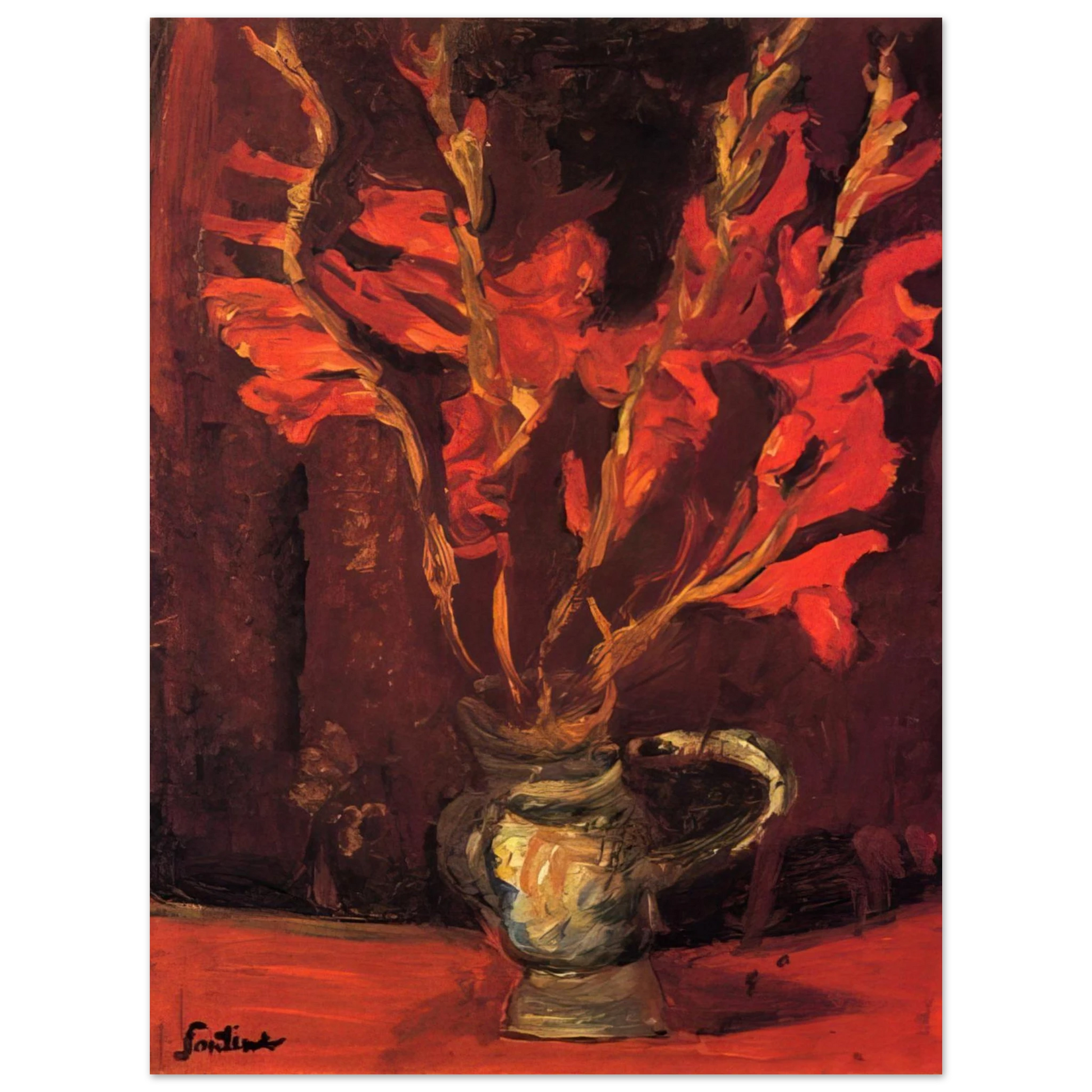 Chaim Soutine - GLADIOLI 1919 Fine Art Poster - Default Title