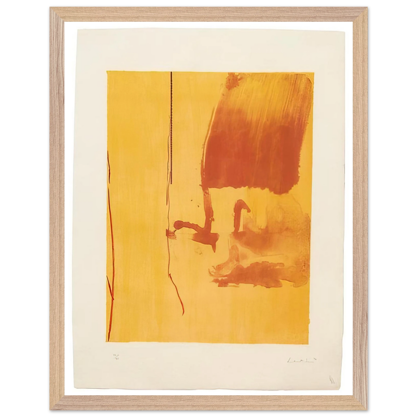 Helen Frankenthaler - Harvest - 1976 Wall art - A1 (59.4 x 84.1  cm) - Premium Wooden Framed Poster With Fine Art Paper - White frame
