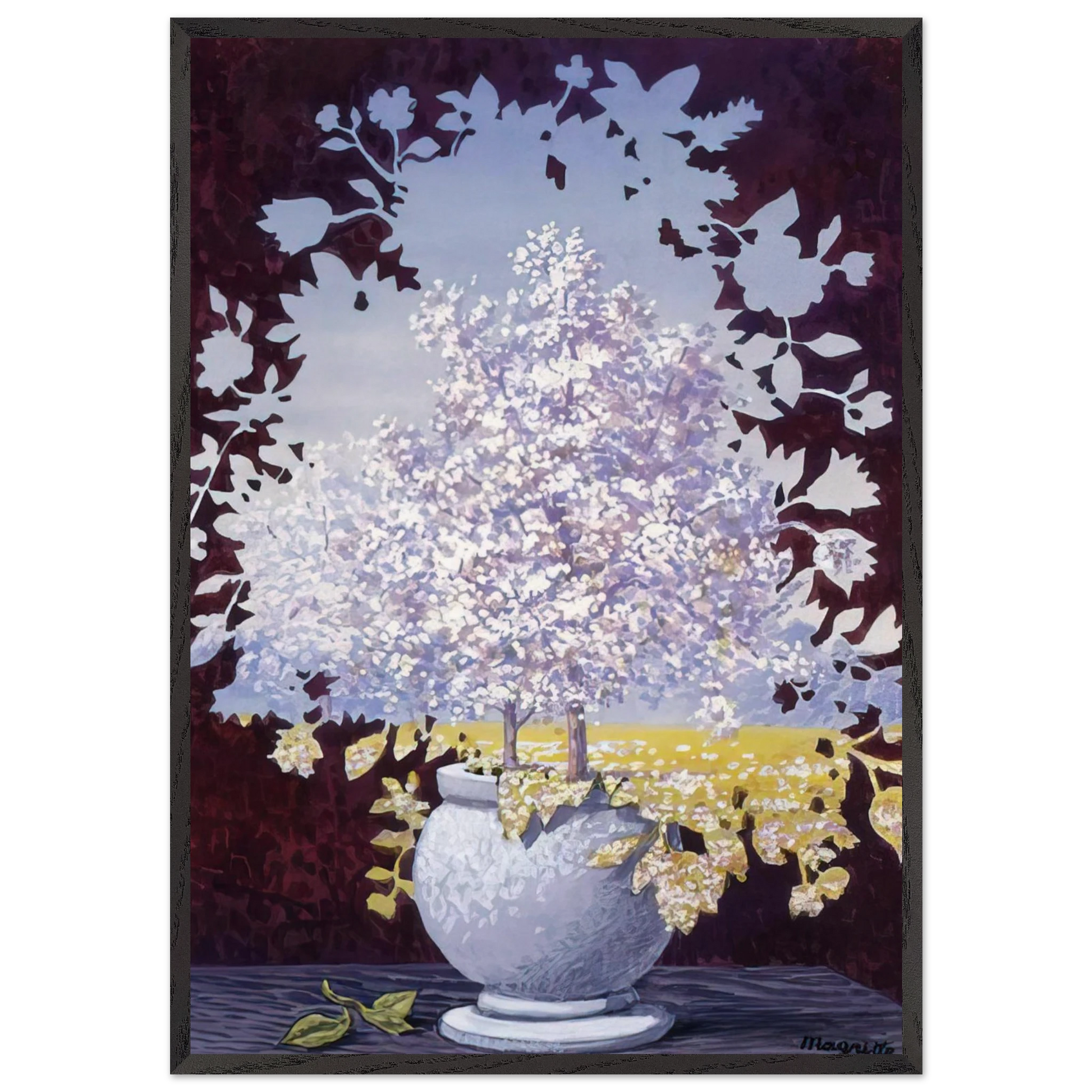 THE FLASH 1959 - Rene Magritte Framed Art Print – Black Wooden Frame - Default Title - -Framed Art Print