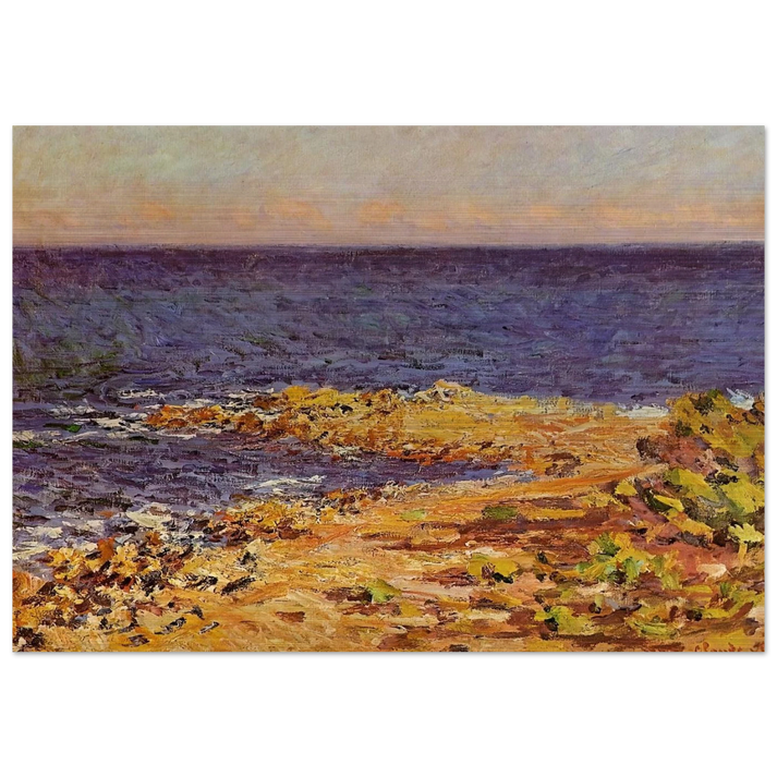 The Big Blue Mediterranean at Antibes - claude monet Brushed Aluminum Print - 70x100 cm / 28x40 inches | claude monet Aluminum Print | claude monet Prints