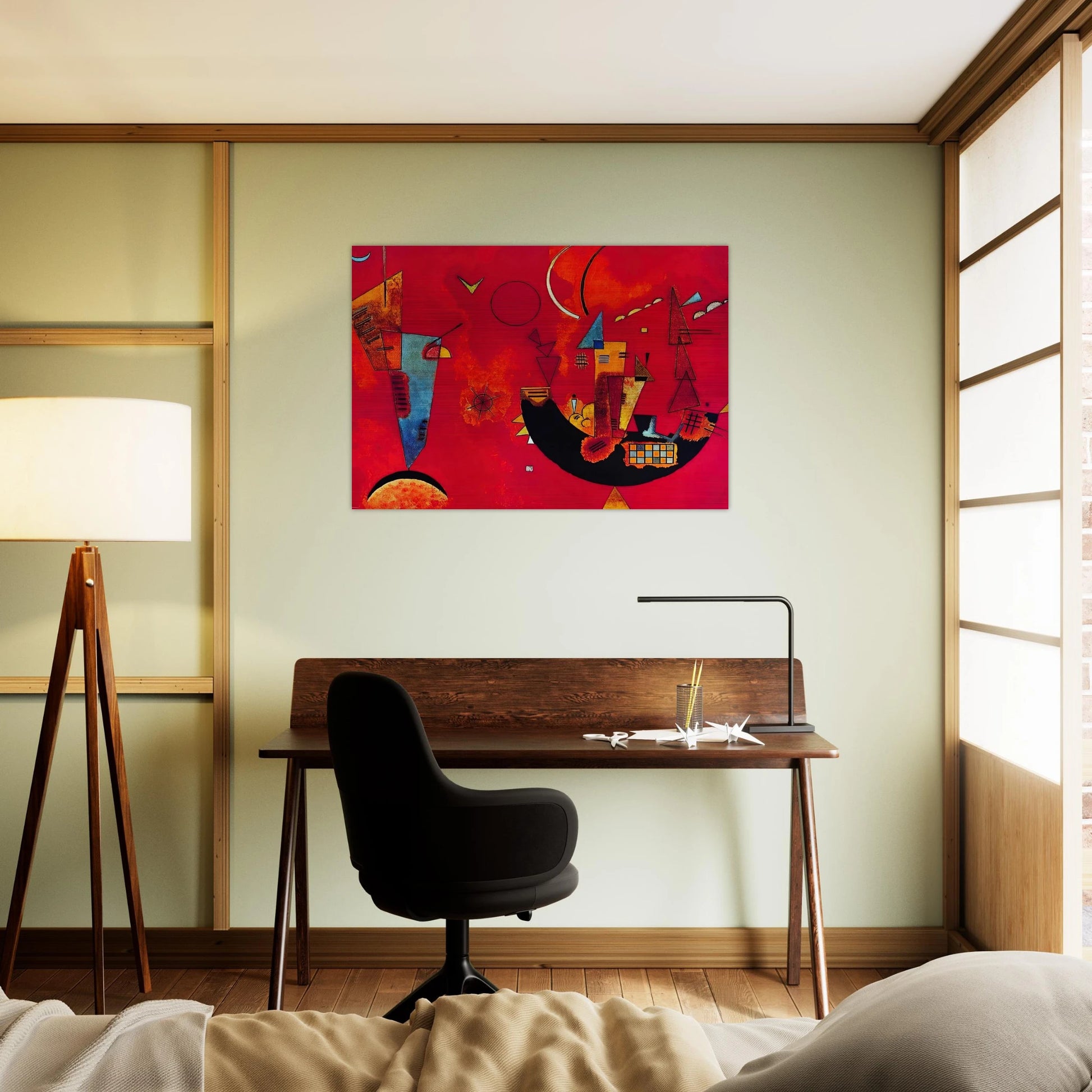 MIT UND GEGEN 1929 - Wassily Kandinsky Brushed Aluminum Print - 70x100 cm / 28x40 inches | Wassily Kandinsky Aluminum Print | Wassily Kandinsky Prints