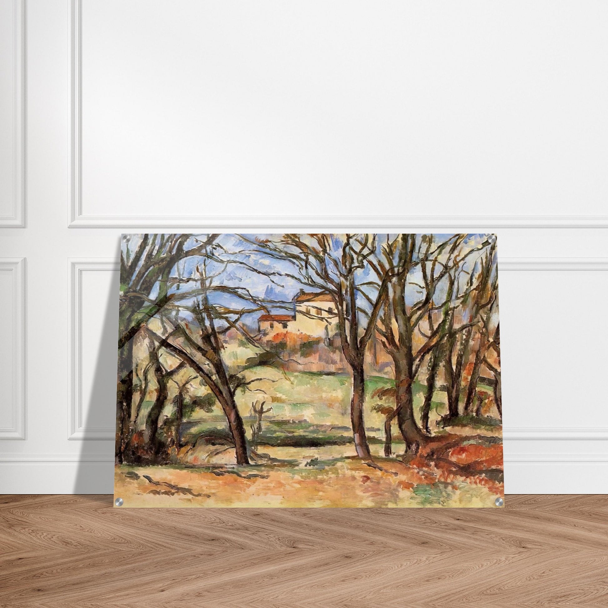 House behind Trees on the Road to Tholonet - Paul Cézanne Acrylic Print - 70x100 cm / 28x40″ inches