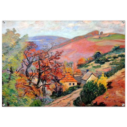 Mountain Landscape - Pontgibaud, village in Peschadoire - Armand Guillaumin Acrylic Print - 70x100 cm / 28x40″ inches