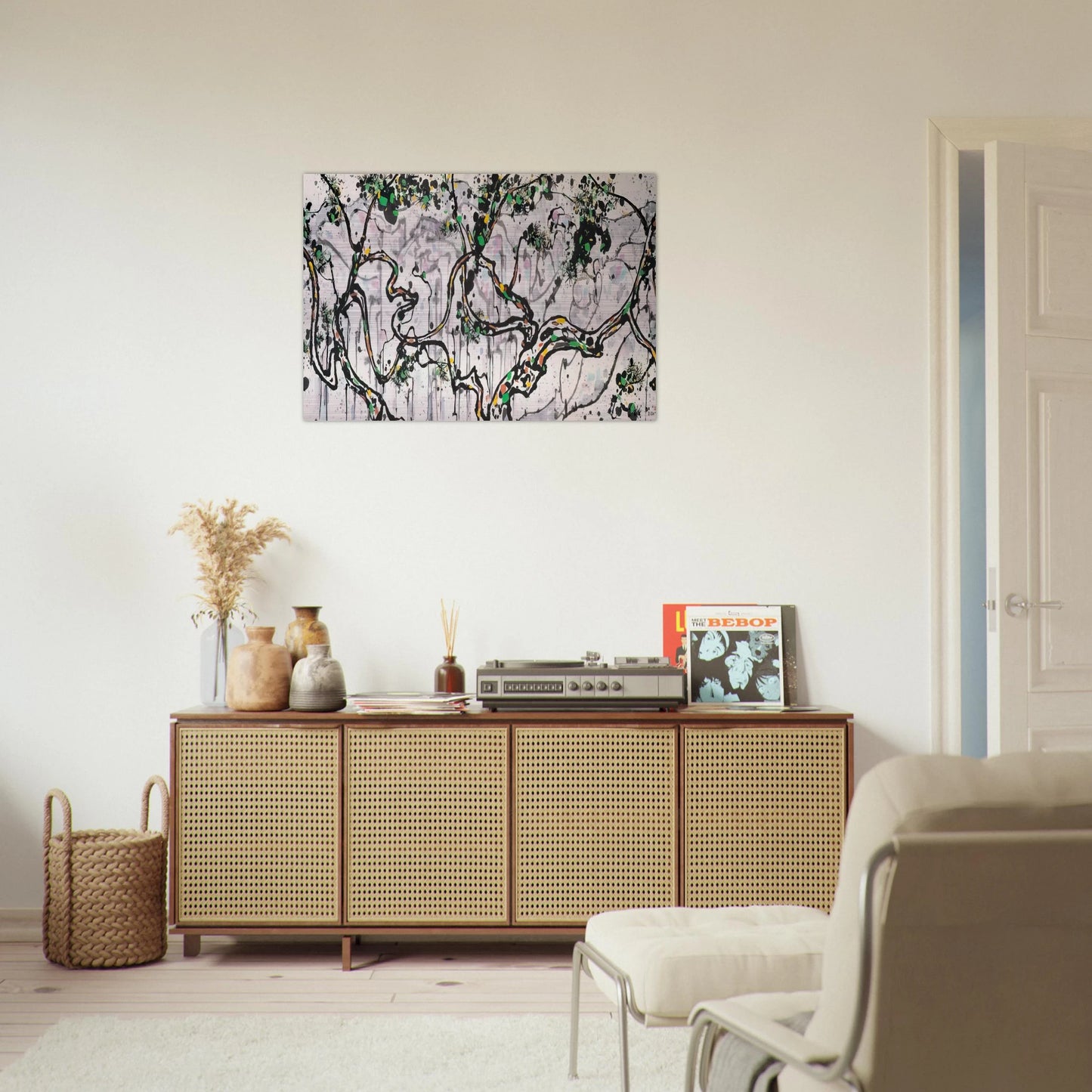 The Hua Mountains at Sunset - 1997 - Wu Guanzhong Brushed Aluminum Print - 70x100 cm / 28x40 inches | Wu Guanzhong Aluminum Print | Wu Guanzhong Prints