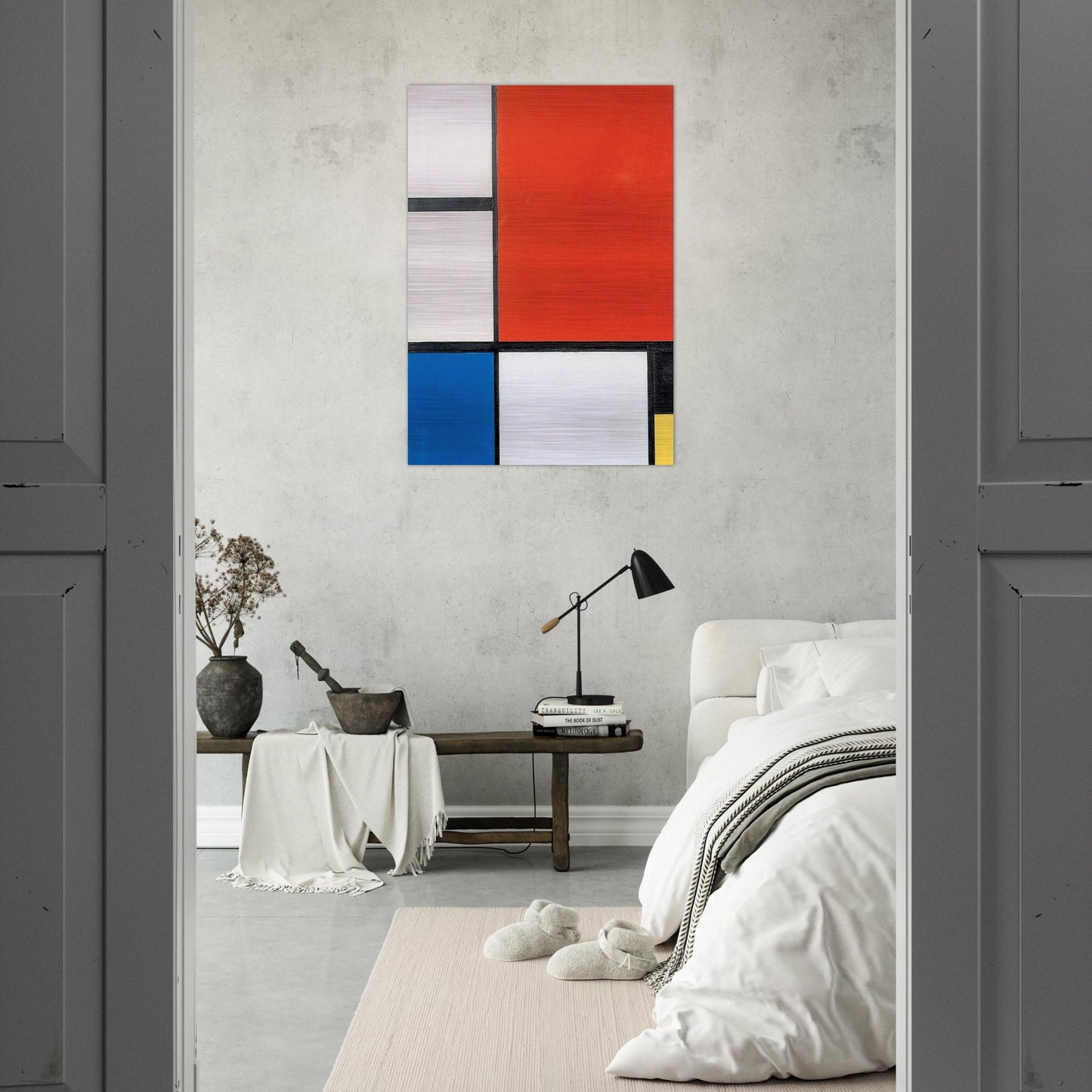 Composition 2 - Piet Mondrian Brushed Aluminum Print - 70x100 cm / 28x40 inches | Piet Mondrian Aluminum Print | Piet Mondrian Prints