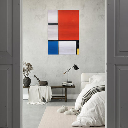 Composition 2 - Piet Mondrian Brushed Aluminum Print - 70x100 cm / 28x40 inches | Piet Mondrian Aluminum Print | Piet Mondrian Prints