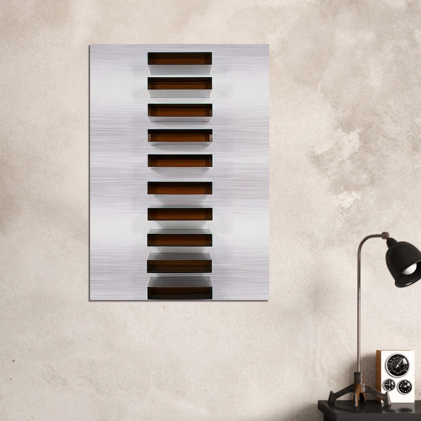 Untitled - 1973 - Donald Judd Brushed Aluminum Print - 70x100 cm / 28x40 inches | Donald Judd Aluminum Print | Donald Judd Prints