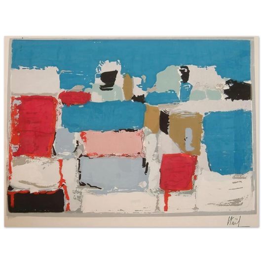 Nicolas de Stael - Méditerranée 01 - Art Informel Fine Art Poster - 13x18 cm / 5x7 inches