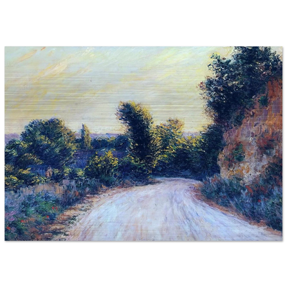 Road near Giverny - claude monet Brushed Aluminum Print - 70x100 cm / 28x40 inches | claude monet Aluminum Print | claude monet Prints