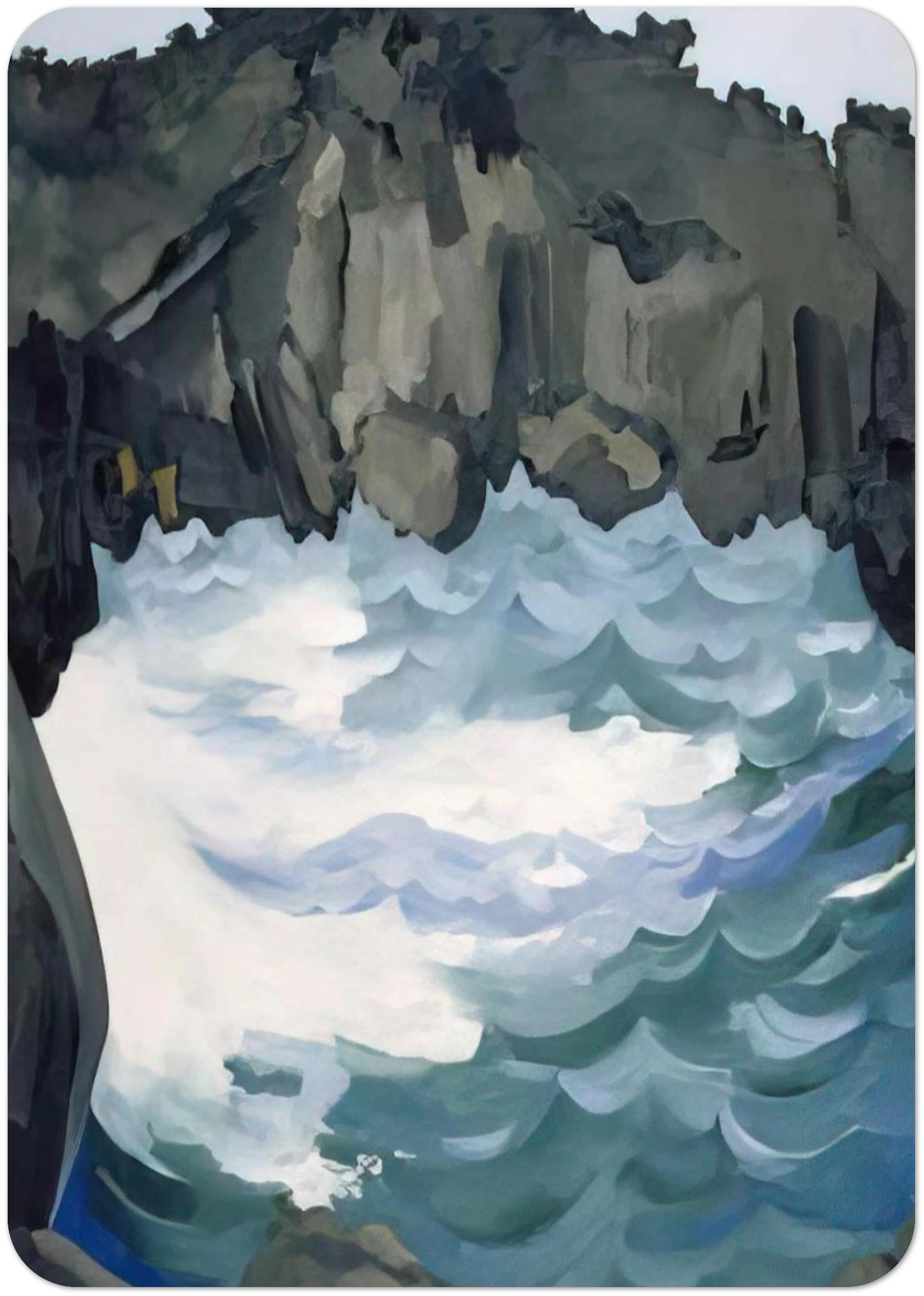 Black Lava Bridge, Hana Coast-No. I By Georgia O'Keeffe Pack of 10 Post Cards | Georgia O'Keeffe Post Cards | A6 (10.5 x 14.8 cm) - 4.1 x 5.8 inches