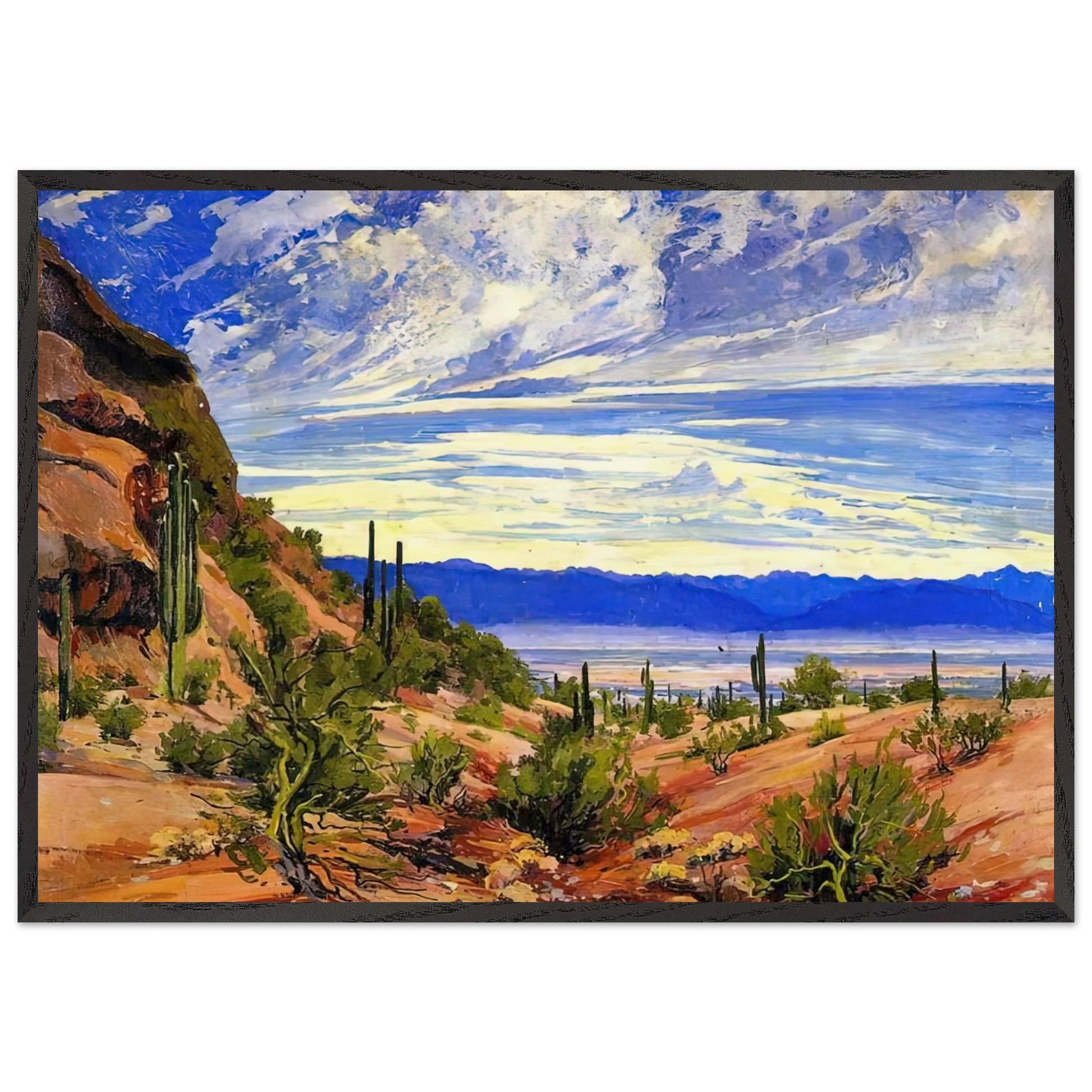 WASHOE WICKIUP 1919 - Maynard Dixon Framed Art Print – Black Wooden Frame - Default Title - -Framed Art Print