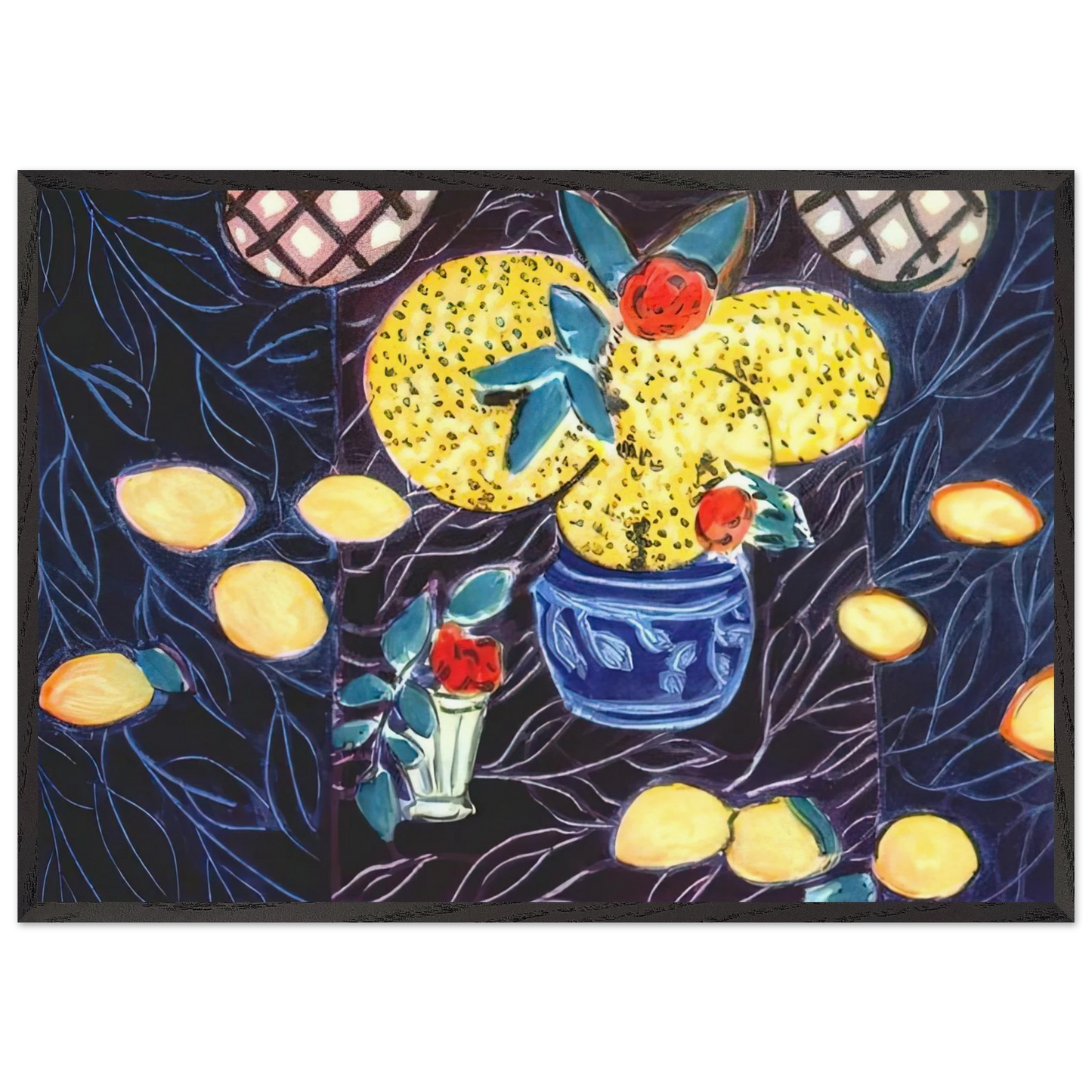 LEMONS AND MIMOSA 1944 - Henri Matisse Framed Art Print – Black Wooden Frame - Default Title - -Framed Art Print