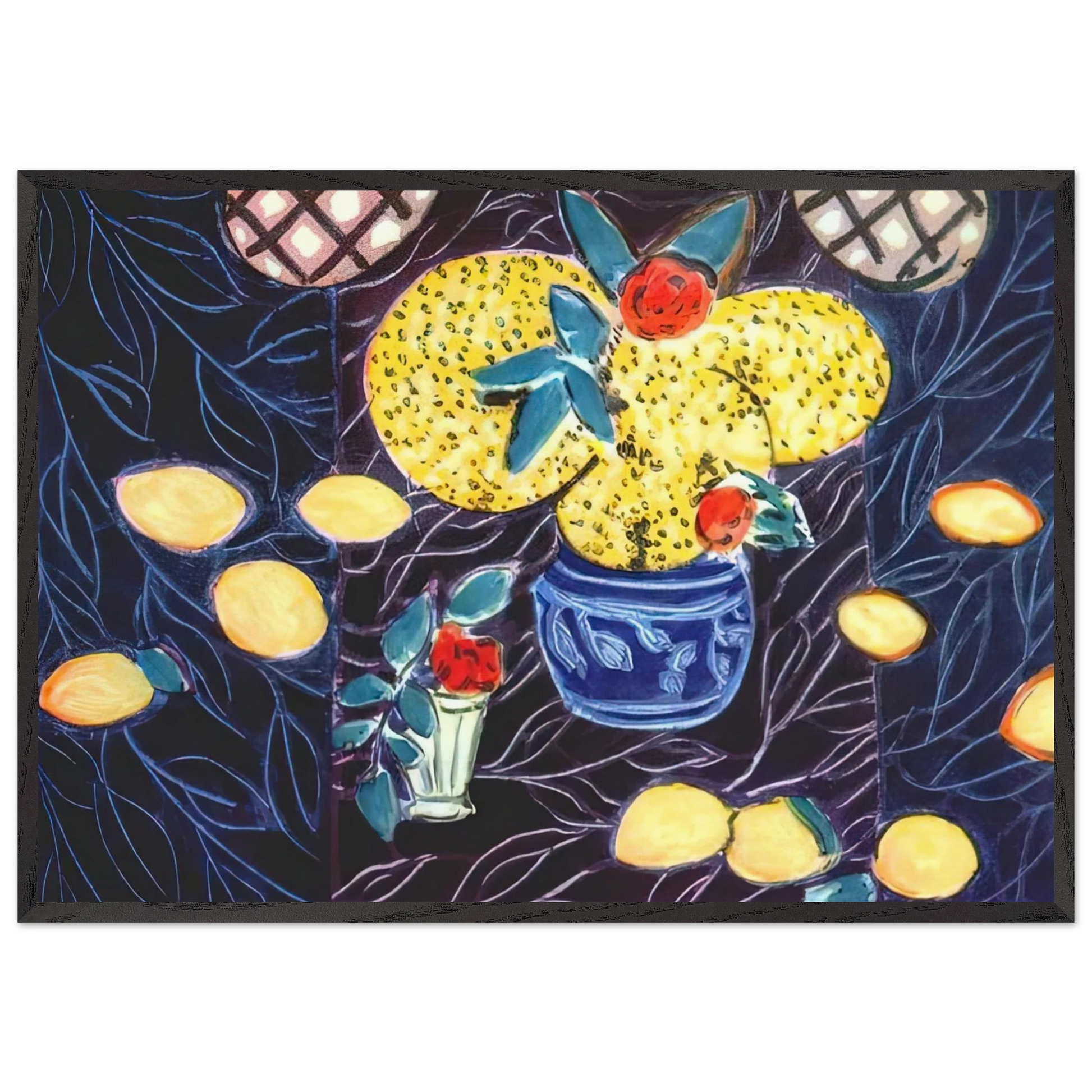 LEMONS AND MIMOSA 1944 - Henri Matisse Framed Art Print – Black Wooden Frame - Default Title - -Framed Art Print