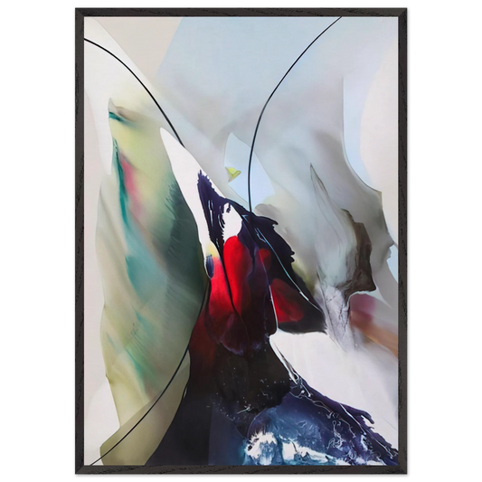 Phenomena Tarot Over - 1970 - Paul Jenkins Framed Art Print – Black Wooden Frame - Default Title - -Framed Art Print