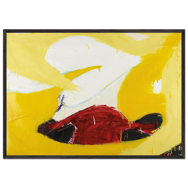 Untitled - 1972 N1 - Norman Bluhm 70x100 cm / 28x40 inches Framed Art Print – Black Wooden Frame