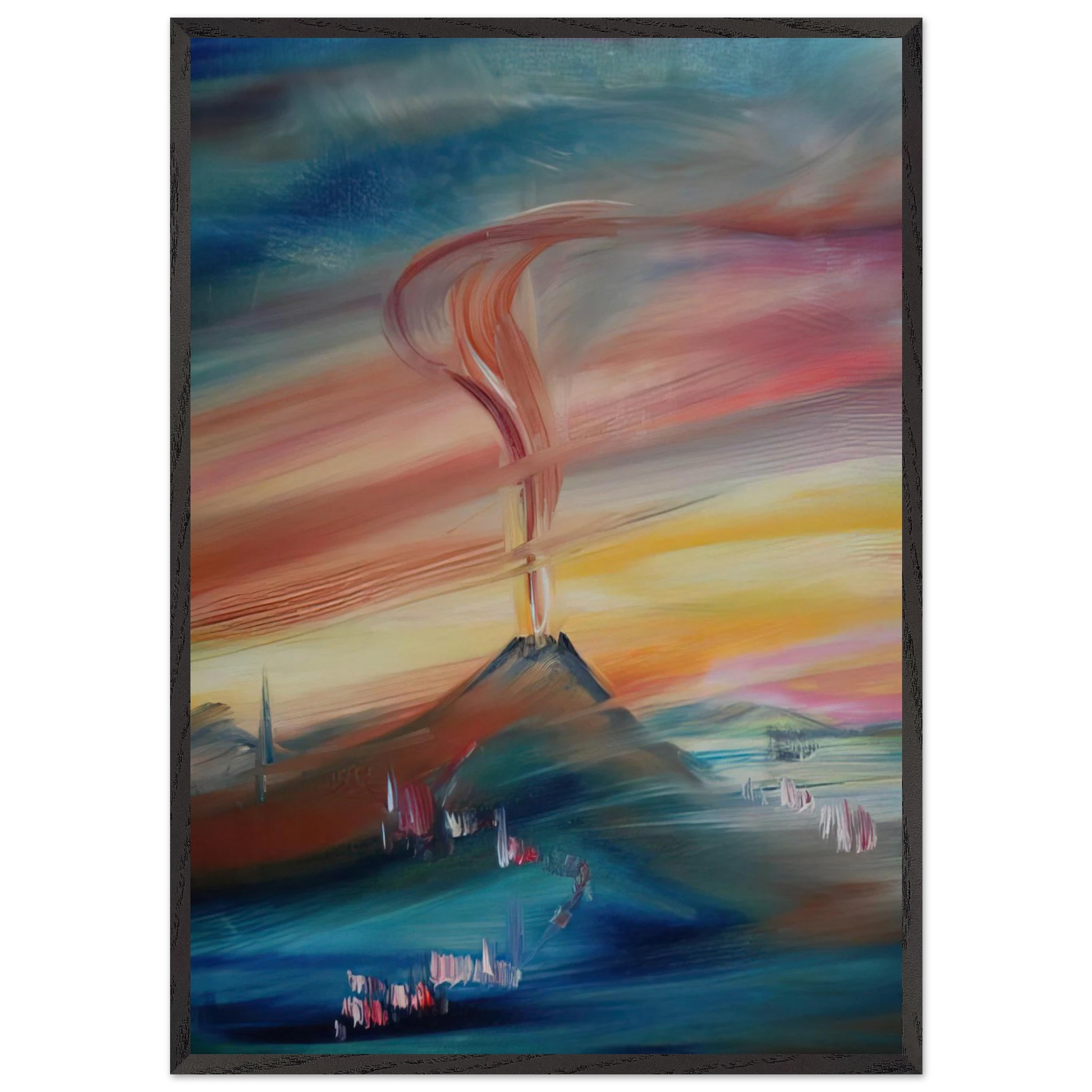 After Eruption of the Hessian Skittles - Konrad Zuse Framed Art Print – Black Wooden Frame - Default Title - -Framed Art Print