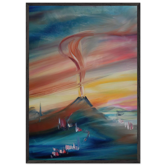 After Eruption of the Hessian Skittles - Konrad Zuse Framed Art Print – Black Wooden Frame - Default Title - -Framed Art Print